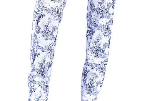 Weiße Hosen mit zart hellblauem Baummuster Si_Hose_Baummuster_5